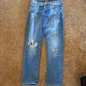 Women’s 7 for all Mankind Josefina skinny boyfriend denim jeans sz 25 button fly